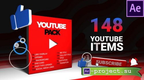 Videohive - Youtube Pack - 24768030 - Project for After Effects