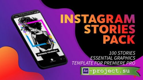 Videohive - 100 Instagram Stories | Essential Graphics | Mogrt - 23331202 - Project for After Effects