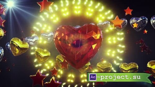 Videohive - Shiny Heart Background 4k - 25417741 - Motion Graphics