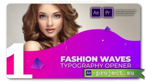 Videohive - Fashion Waves Typography Opener - 25566356 - Premiere PRO and After Effects