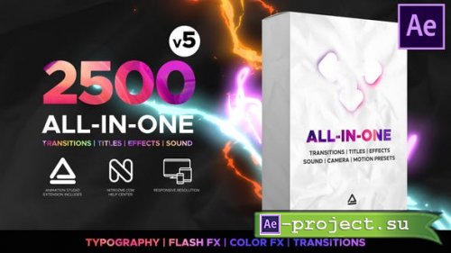 Videohive: Transitions and Effects 23955941 V5 - Project & Script for After Effects 