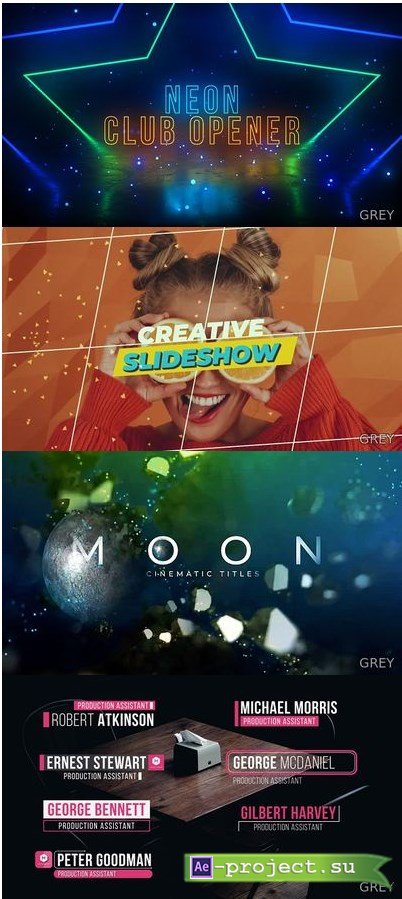 Assembly After Effects Templates 5in1 Bundle 1