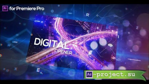 Videohive - Digital Holographic Opener for Premiere Pro - 25651446
