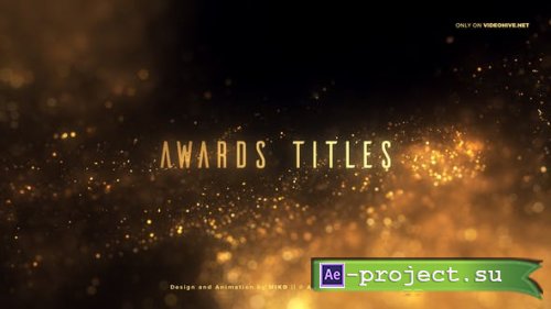 Videohive - Golden Glitter Particles Titles - 25542712 - Project for After Effects