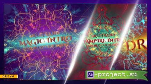 Videohive - Magic Intro/ Elegant Particles/ Gothic Epic Metal 3D/ TV/ Shockwave/ Fire Explosion/Mystical Light - 25692603