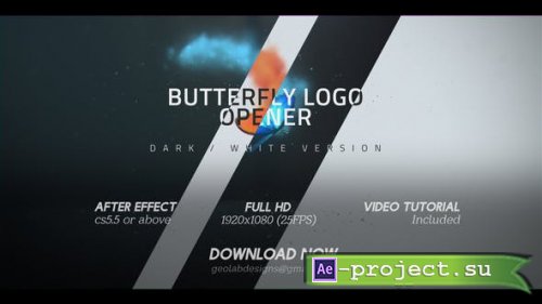 Videohive - Butterfly Logo Opener l Elegant Logo Opener l Flipping Wings Logo Opener - 25587488