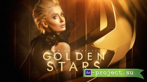 Videohive - Golden Stars - 23362521 - Project for After Effects