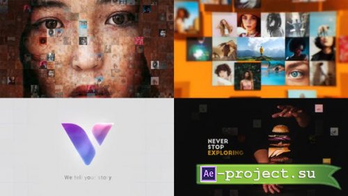 Videoive - Mosaic Photos & Videos  Logo Reveal - 25384076 - Project for After Effects