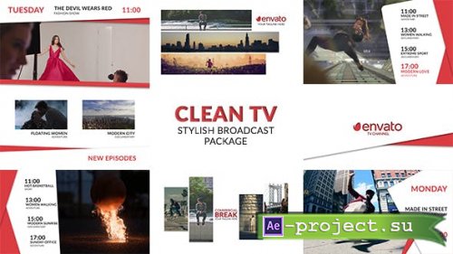 Videohive - Clean TV - Stylish Broadcast Pack - 17781519 - Project for After Effects