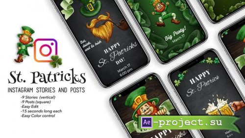 Videohive - St. Patricks Stories and Posts - 23339894 - Project for After Effects