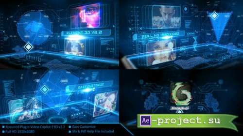 Videohive - Digital Holographic Intro - 23954651 - Project for After Effects