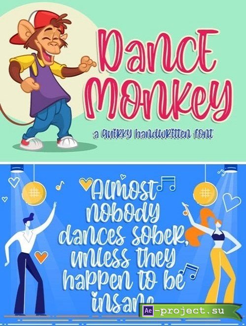 Dance Monkey - display font