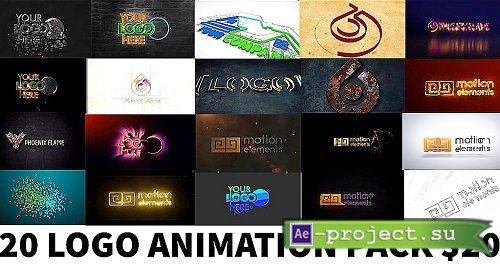 MotionElements - 20 Logo Animation Pack - 11927809 - Project for After Effects