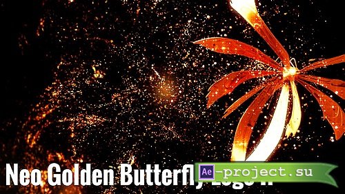 Neo Golden Butterfly Logo V II 12914566 - Project for After Effects