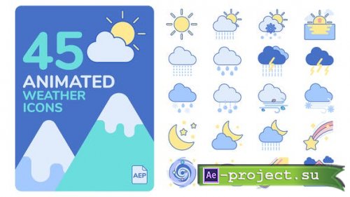 Videohive - Animated Weather Icons - 25901824 - Project for After Effects