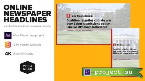 Videohive - Online Newspaper Headlines Promo - 25811789 - Project for After Effects