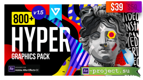 Videohive: Hyper - Graphics Pack V1.5 24835354 - Project & Script for After Effects