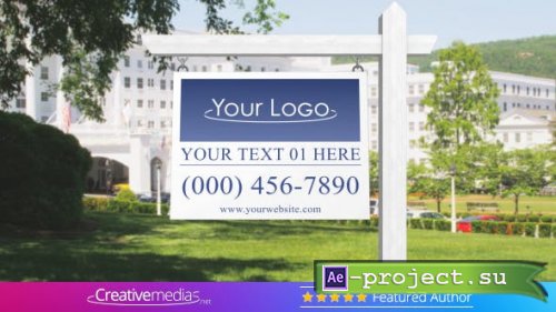  Videohive - Real Estate Sign Logo - After Effects Template - 21470247