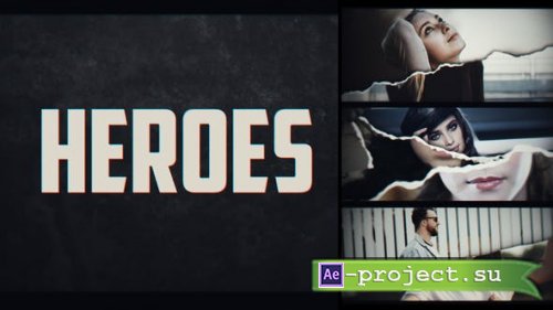 Videohive - Page Turn Heroes Intro - 24310933 - Project for After Effects
