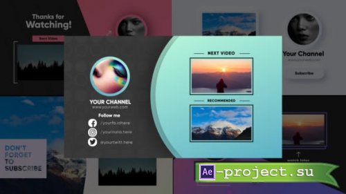 Videohive - Youtube End Screens - 26117296 - Project for After Effects