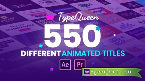 Videohive - TypeQueen - Animated Title and Kinetic Text 25728541 - Project for After Effects