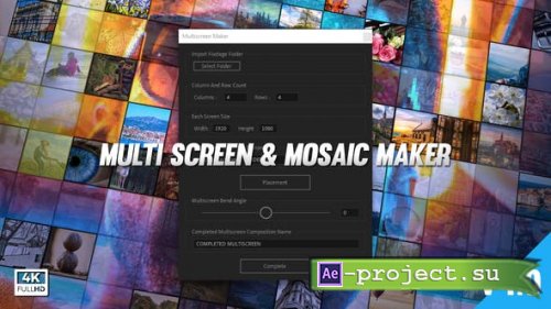Videohive - Mosaic & Multiscreen Maker Auto V4.0 - Project & Script for After Effects