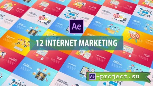 Videohive - Internet Marketing - Flat Animation - 26126197 - Project for After Effects