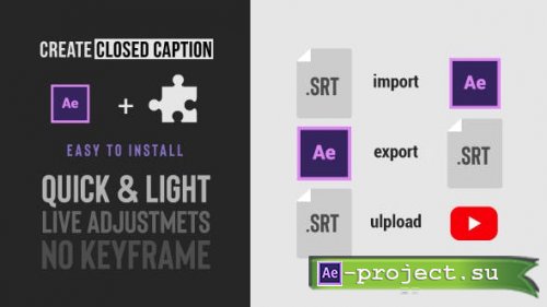  Videohive - Social Media Video Captions Import & Export SRT files from After Effects