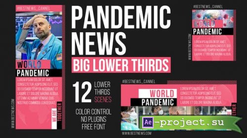 Videohive - Pandemic News - Big Lower Thirds - 26144558 - Project for After Effects