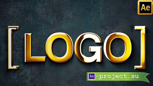 Gold 3D Logo Animation 115 - Project for After Effects