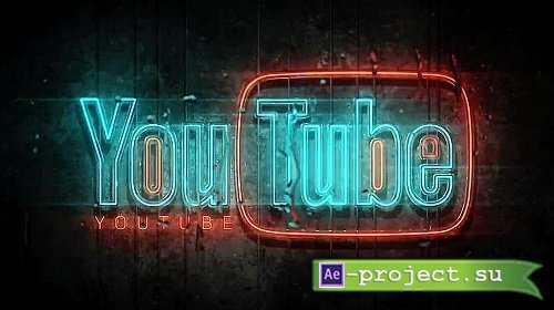 Realistic Neon Logo - After Effects Templates