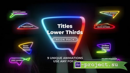 Videohive - Neon Light Lower Thirds 6 - 26307366 - Premiere PRO and After Effects