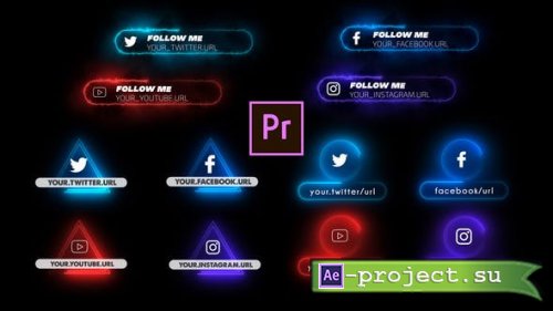Videohive - Neon Social Media Lower Thirds - 26317031 - Premiere Pro Templates