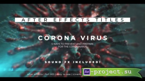 Videohive - Corona Virus 3D Titles - 26286709 - Project for After Effects