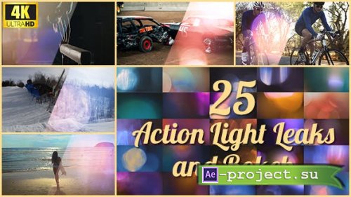 Videohive - 25 4K Action Light Leaks and Bokeh - 21357857 - Motion Graphics
