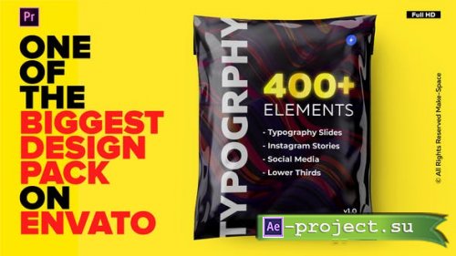 Videohive - Typography Design Pack - for Premiere Pro | Essential Graphics - 26308150 - Project for After Effects