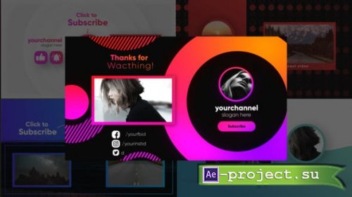 Videohive - Youtube Stylish Endscreens - 26441944 - Project for After Effects