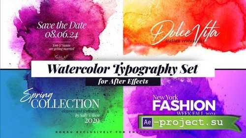 Watercolor Inks Typography 24177118 - Project for After Effects (Videohive)