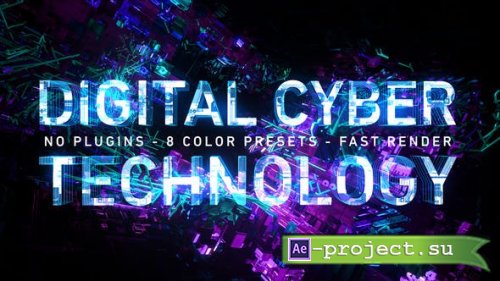 Videohive - Digital Cyber Technology Logo Reveal. 8 Color Presets. - 26624926 - Project for After Effects