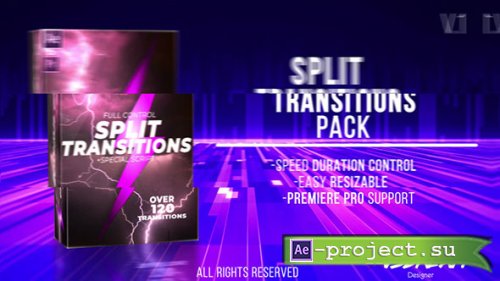 MotionElements - 120+ Split Transitions Pack - 14761147 - Project for After Effects