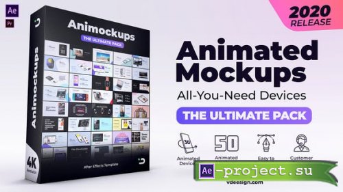Videohive - Animated Mockups Ultimate Pack - 26371337 - Project for After Effects