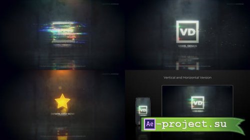 Videohive - Glitch Dissolve Logos Transitions Reveal - 26774983 - Project for After Effects