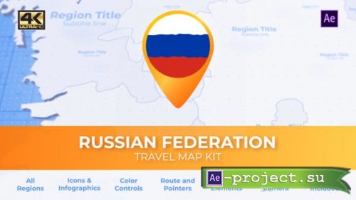 Videohive - Travel Map Russia - Russian Federation Map - 26922771 - Project for After Effects