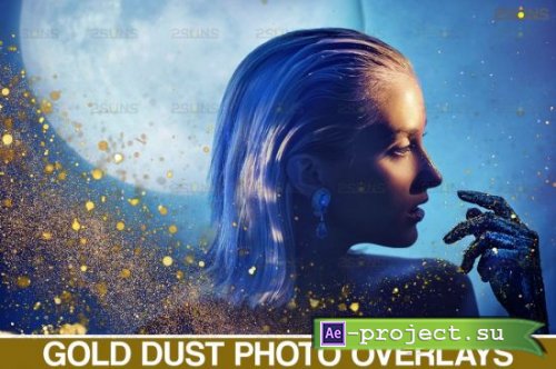 Gold Dust Overlay, Photoshop overlay Fairy Bokeh - 617035