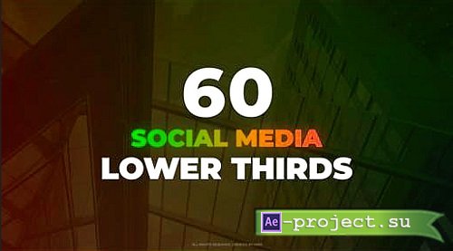 60 Social Media Lower Thirds - After Effects Templates