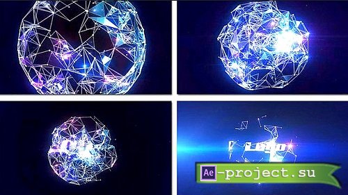 Shining Science Fiction Particle dot Line Animation Logo Title 728774 - Project for After Effects