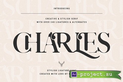 Charles - Chic Ligature Serif Font - 5064957