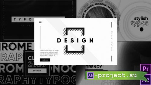 Videohive - Monochrome Typography - 27009326 - Project for After Effects