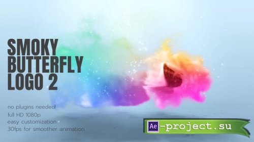 Videohive - Smoky Butterflies Logo - 26386252 - Project for After Effects