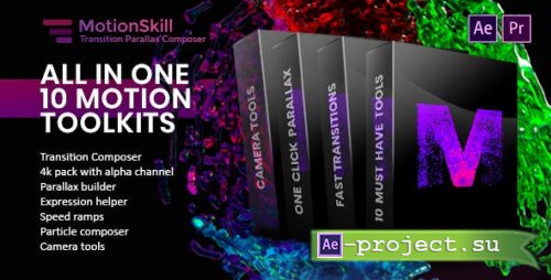 Videohive - All in One - UI Helper, Transition, Parallax, Expression ToolKit V 1.6 - 23443787 - Project & Script for After Effects